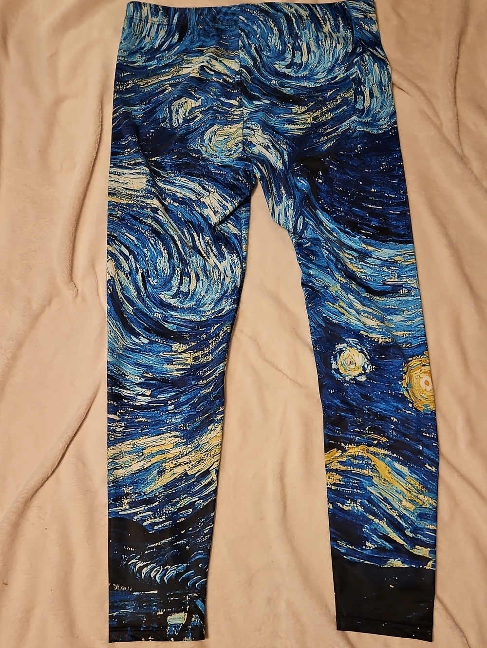 Starry Night Inspired Blue Swirl Leggings - Picture 4 of 6